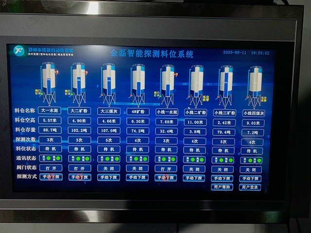 山东金磊商砼智能料位探测系统安装案例