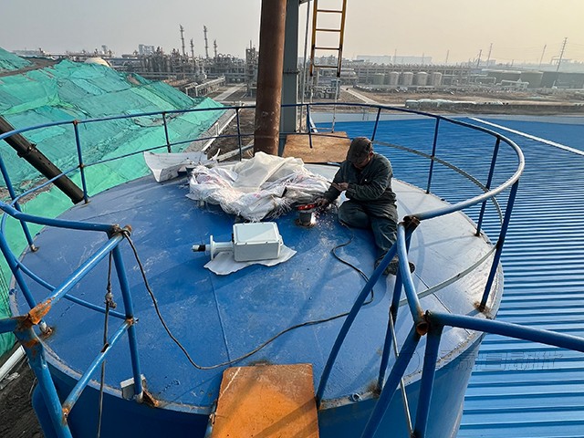 山东新型建材厂智能重锤料位计系统案例